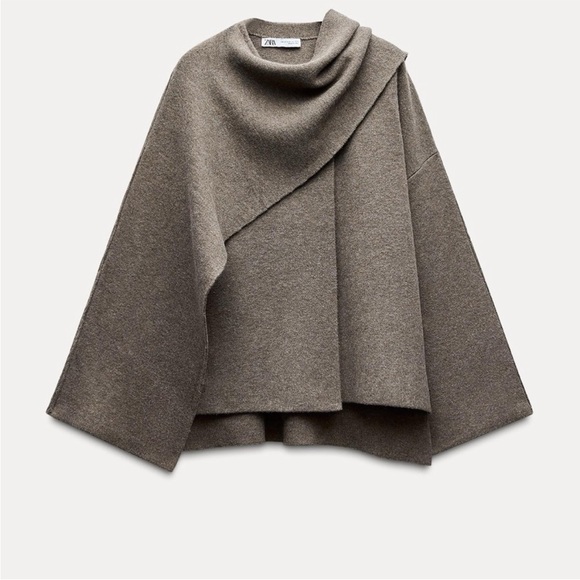 ZARA SHORT CAPE COAT - Picture 15 of 16